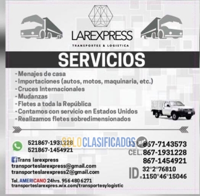 HACEMOS MUDANZA E IMPORTAMOS CARROS A MEXICO... 