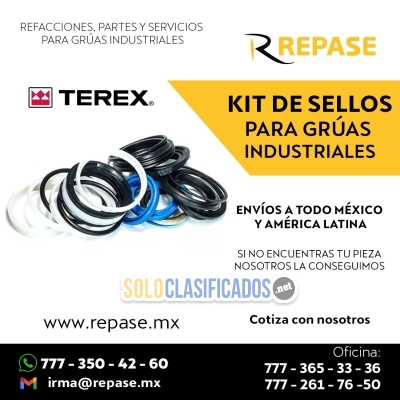 KIT DE SELLOS TEREX PARA GRÚAS INDUSTRIALES... 