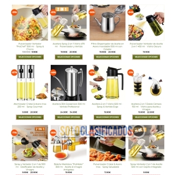 Solo Clasificados - Tienda de Aceiteras y Vinagreras en toda la Region Española - imagen: 1