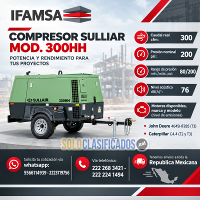 COMPRESOR SULLIAR MODELO 300HH...