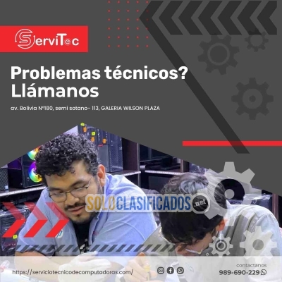 ¿Tu computadora falló? ¡Servitec lo soluciona!...