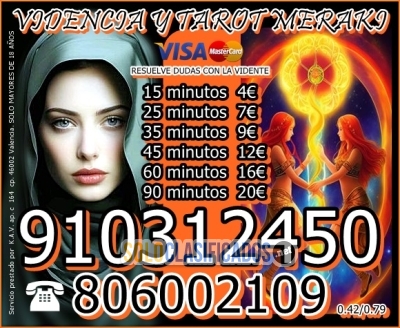 TAROT VISA Soy vidente 910312450   TAROT 806002109 EL MÁS ECONOMI... 