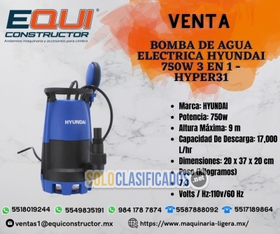 Venta Bomba de Agua Eléctrica Hyundai... 