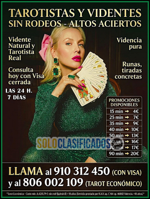 Solo Clasificados - videncia pura runas tiradas concretas tarot por telefóno Videntes Expertas en Amarres y Amor  Tirad - imagen: 1