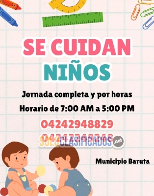 Se cuidan niños en el municipio Baruta... 