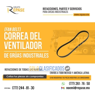 CORREA DEL VENTILADOR PARA GRÚAS INDUSTRIALES... 