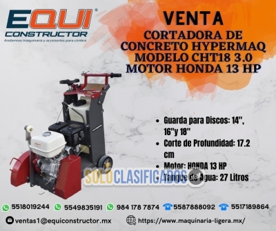 Venta de cortadora de concreto hypermaq 13 hp en San Luis Potosí... 