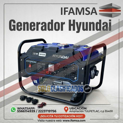 GENERADOR HYUNDAI HHY2200 Generador portátil con motor de gasolin...