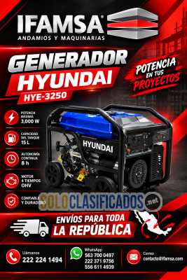 Generador Hyundai HHY2200 a Gasolina: Energía Confiable y Rendimi...