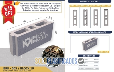 Moldes De Acero Para Bloques De Los Concreto... 