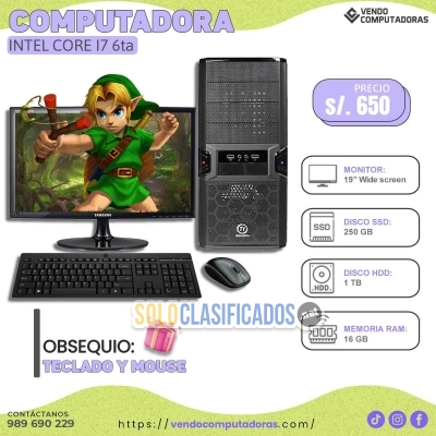 Solo Clasificados - Computadora Full Equipo con Bono Incluido - imagen: 1