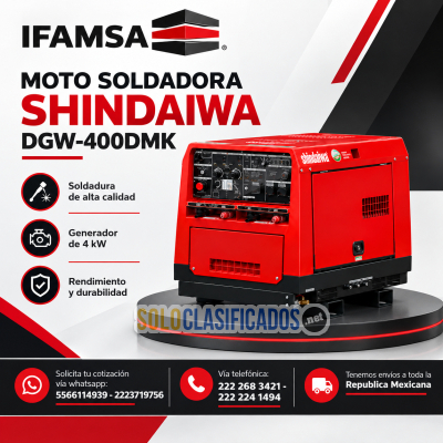 MOTO SOLDADORA SHINDAIWA MODELO DGW400DMK...