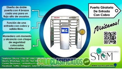 TORNIQUETE DOBLE CON SISTEMA DE COBRO SEGURIDAD... 