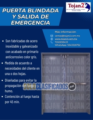 PUERTAS BLINDADA CON SALIDA DE EMERGENCIA... 