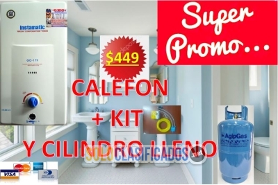 CALEFON INSTAMATIC + CILINDRO DE GAS LLENO... 