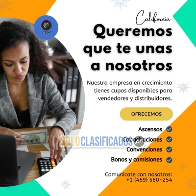 Tenemos vacantes para vendedores y distribuidores... 