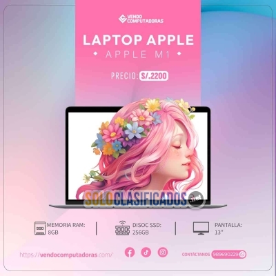 Solo Clasificados - MacBook M1 ¡entrega inmediata! - imagen: 3