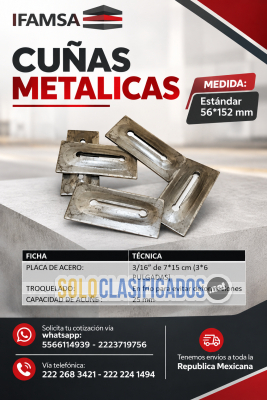 CUÑAS METALICAS PARA CIMBRA...