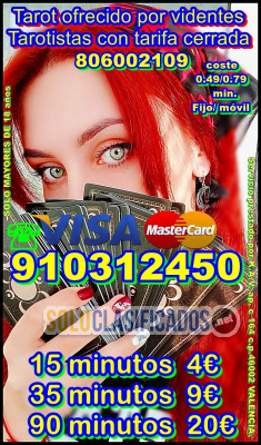 Solo Clasificados - Videncia Tarot Tirada del Amor completa Promoción 15 min 4€ / 20 min 5€ corte automático por el tiempo contratado 910312450 – CLARIVIDENTES - imagen: 2
