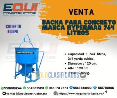 Bacha para concreto Equiconstructor en Puebla... 