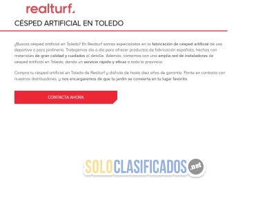 Solo Clasificados - Distribucion e instalacion de Césped Artificial en Toledo Realturf - imagen: 1