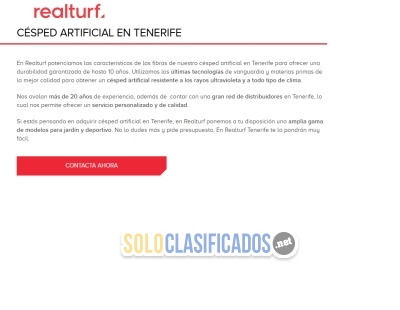 Solo Clasificados - Distribucion e instalacion de Césped Artificial en Tenerife Realturf - imagen: 1