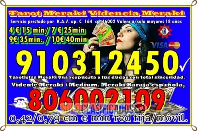 TAROT VISA AL 910312450 PROMOCIÓN 4 EUROS LOS 15 MINUTOS 80600210... 