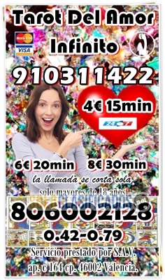 vidente sin rodeos 8€ 30 min/ 4€ 15min 910311422 tarot visa  8060... 