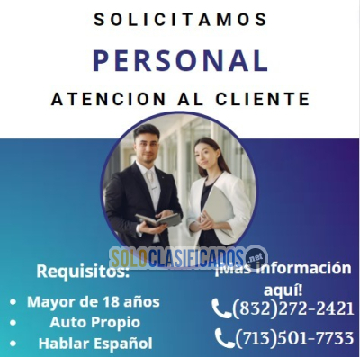 SE SOLICITA PERSONAL HOUSTON Vacantes Disponibles... 