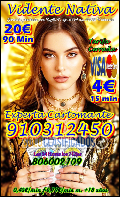 Solo Clasificados - 910312450806002109 (042€/min f079€/min m +18 años   ATENCIÓN LAS 24 HORAS  Tarot videncia videntes tarot  visa cerra - imagen: 1