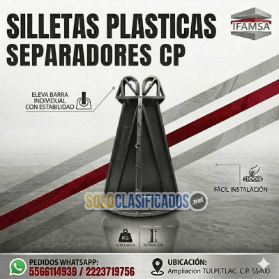 Silletas Plásticas Separadores  SILLETA CP 02...