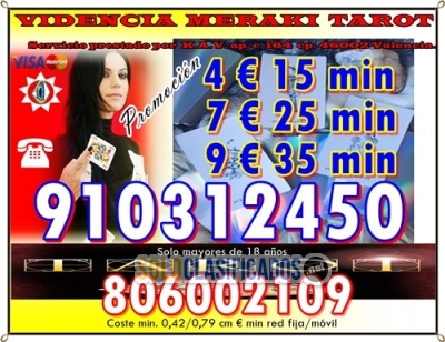 tarotistas acertadas   4 € 15 min7 € 25min/ 9€ 35min... 