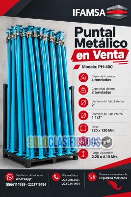 VENTA DE PUNTALES METALICOS PARA CIMBRA...