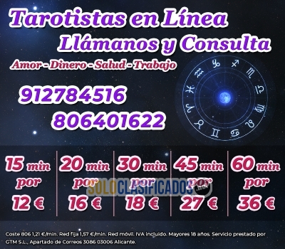 TAROTISTAS EN LINEA LLAMA Y CONSULTA TUS PREGUNTAS... 