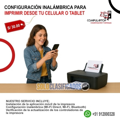 Configuración Inalámbrica para imprimir desde tu Celular/Tablet... 
