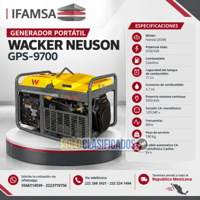 GENERADOR PORTÁTIL WACKER NEUSON GPS9700...