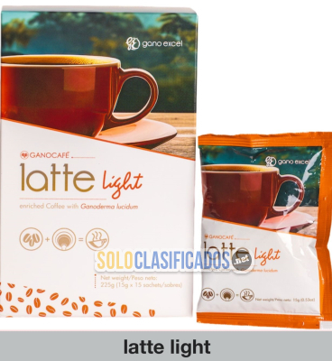 Gano Café Latte Light  Mezcla de café suave y cremosa solo 4g de ... 