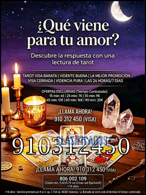 Solo Clasificados - TAROT BARATO FIABLE Y ECONOMICO VIDENTES DIRECTAS SIN RODEOS TRATO PERSONALIZADO VIDEN - imagen: 1