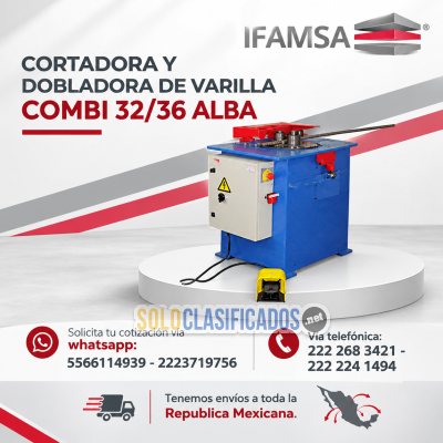 CORTADORA Y DOBLADORA DE VARILLA COMBI 32/36 ALBA...