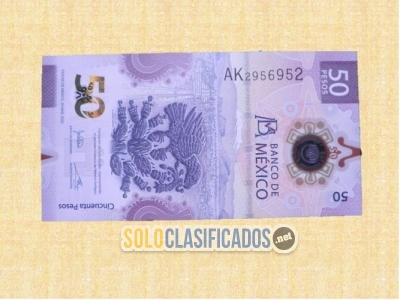 Billete de 50 pesos de colección, con imagen de ajolote Nuevo, Si... 