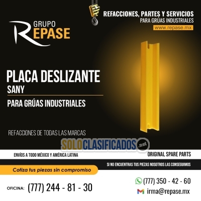 Solo Clasificados - PLACA DESLIZANTE SANY PARA GRUAS INDUSTRIALES - imagen: 1