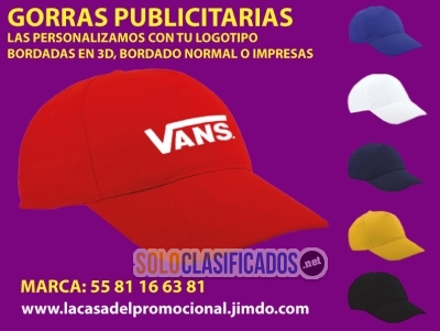 HACEMOS GORRAS PUBLICITARIAS CON BORDADADO 3D... 