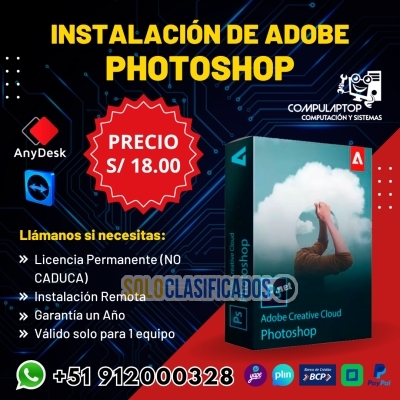 Instalación remota de Adobe Photoshop... 