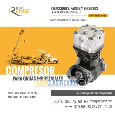 COMPRESOR PARA GRUA INDUSTRIALES 777 365 3336... 