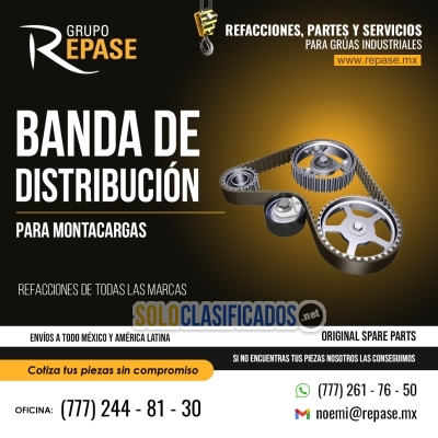 Solo Clasificados - BANDA DE DISTRIBUCIÓN PARA MONTACARGAS REPASE MX - imagen: 1