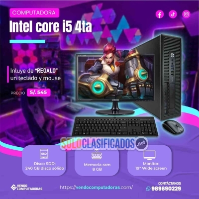 Solo Clasificados - ¡Solo por hoy! Core i5 + monitor + periféricos - imagen: 2