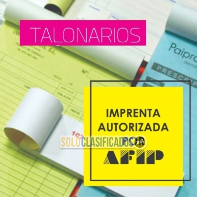 Solo Clasificados - Talonarios Facturas Remitos Autorizados por ARCA - imagen: 1