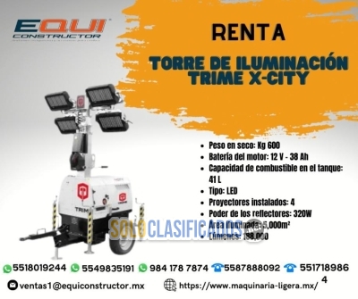 Renta Torre de Iluminacion Trime XCity... 