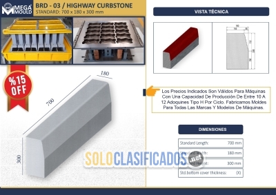 Venta De Moldes Para Bordillos Y Cunetas... 