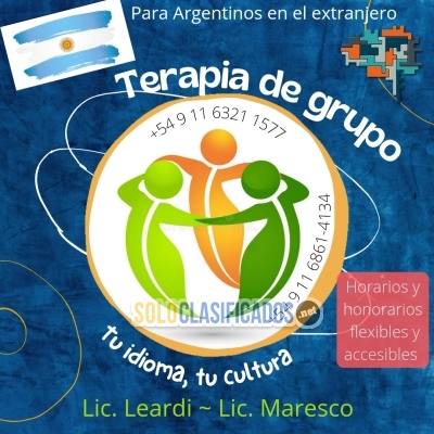 Terapia de grupo para Argentinos en el exterior... 